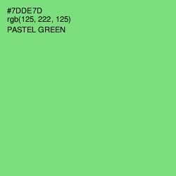 #7DDE7D - Pastel Green Color Image